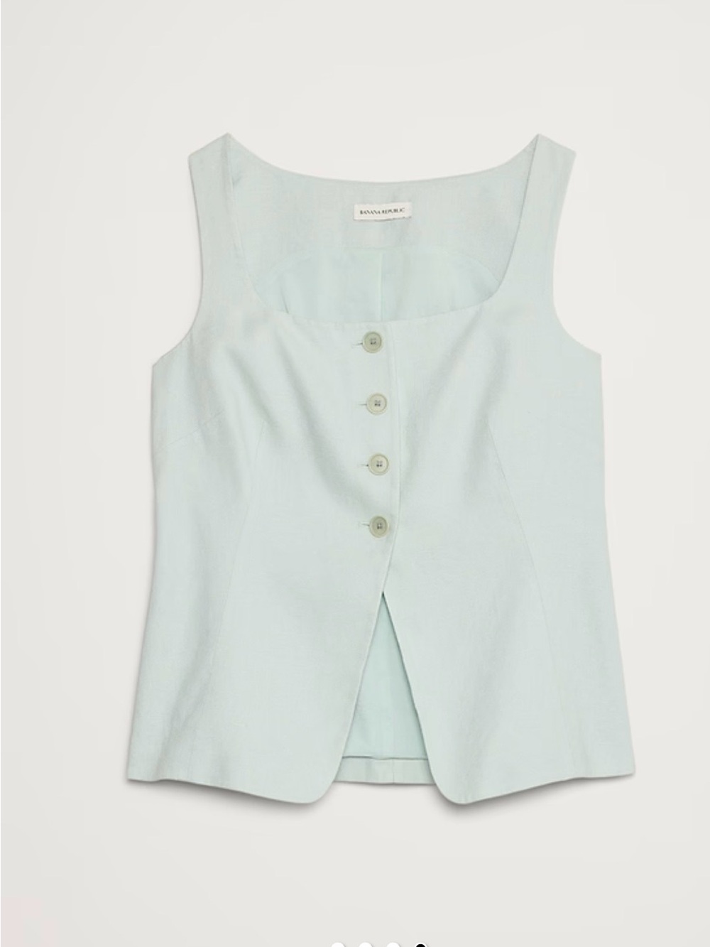 NEW Banana Republic Mint Green Linen Vest, 6
